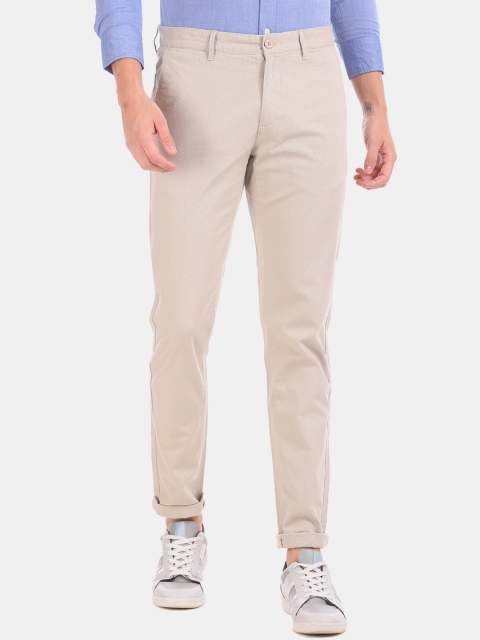 

U S Polo Assn Men Beige Regular Trousers