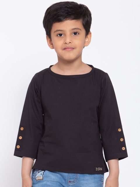 

Zotw Unisex Kids Black Kurta