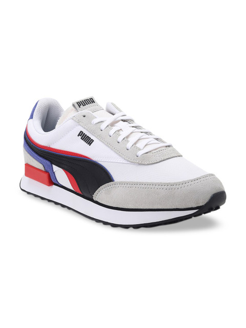 

Puma Unisex White & Black Printed Sneakers