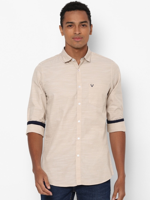 

Allen Solly Men Beige Slim Fit Casual Shirt