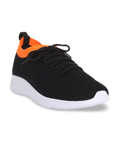 

M7 by Metronaut Men Black Woven Design Slip-On Sneakers