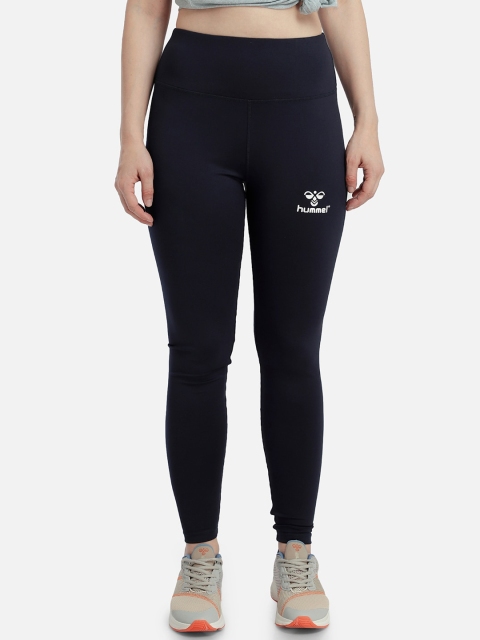 

hummel Women Navy Blue Solid Tights