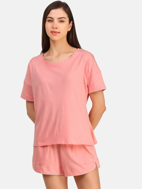 

Masha Women Pink Cotton Night suit