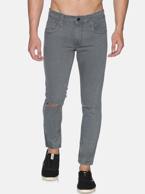 

Raa Jeans Men Grey Slim Fit Slash Knee Stretchable Jeans