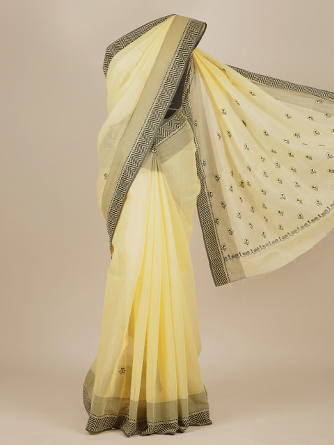 

Pothys Yellow Pure Cotton Saree