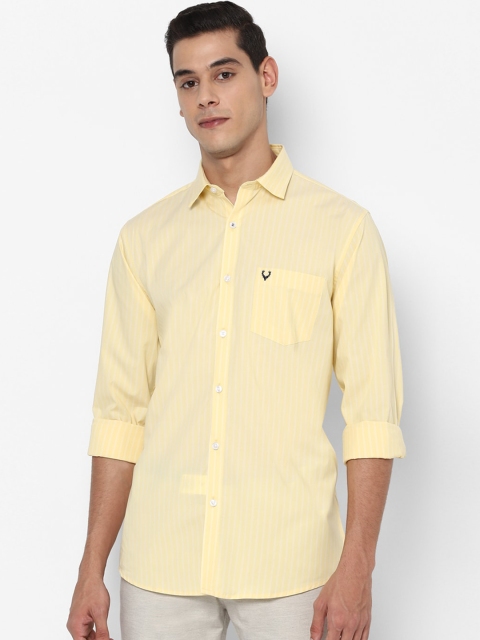 

Allen Solly Men Yellow Sport Slim Fit Striped Casual Shirt