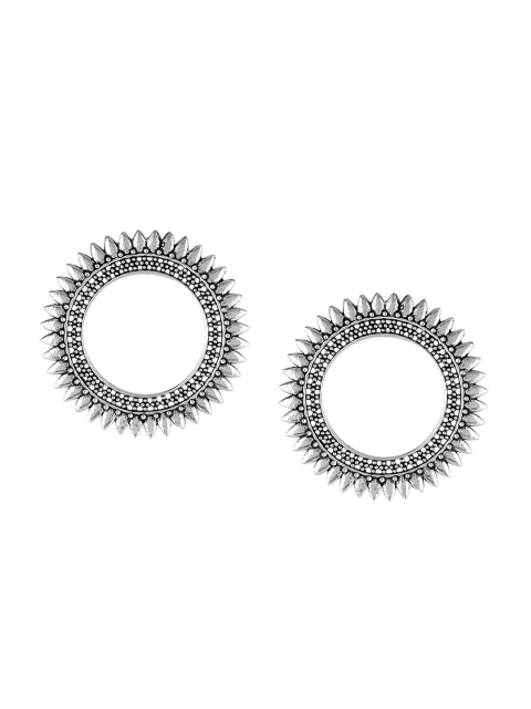 

Adwitiya Collection Silver Contemporary Stud Earrings
