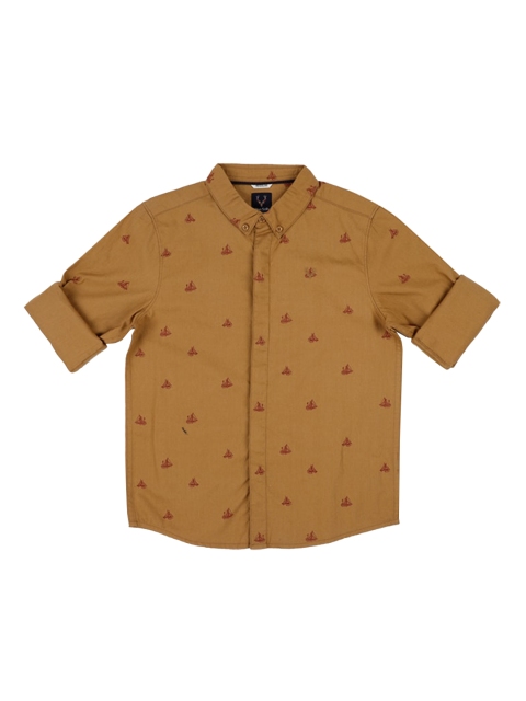 

Allen Solly Junior Boys Khaki Printed Casual Shirt