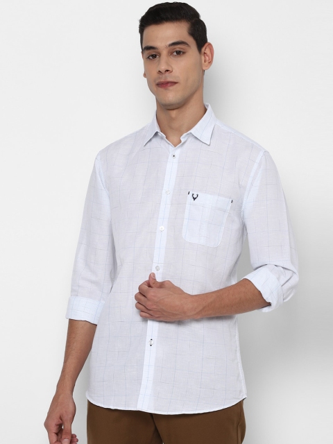 

Allen Solly Men White Slim Fit Checked Casual Shirt