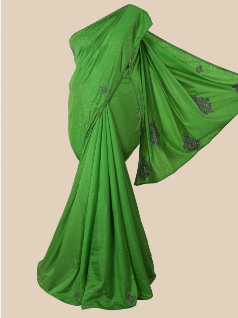 

Pothys Green & Black Embellished Art Silk Saree