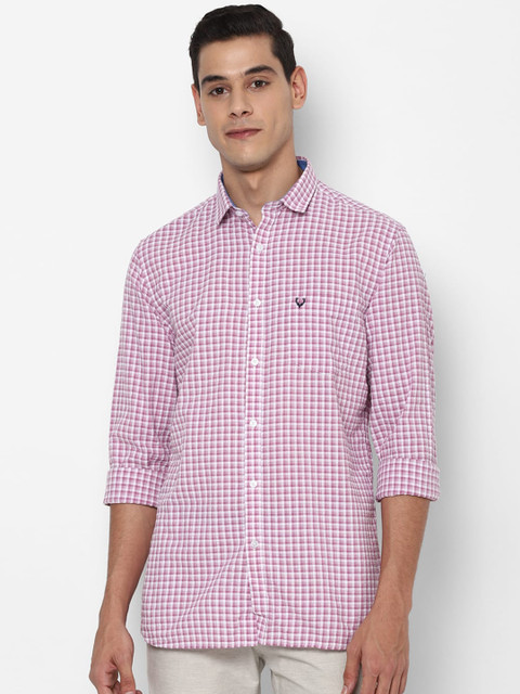 

Allen Solly Men Purple Slim Fit Checked Casual Shirt