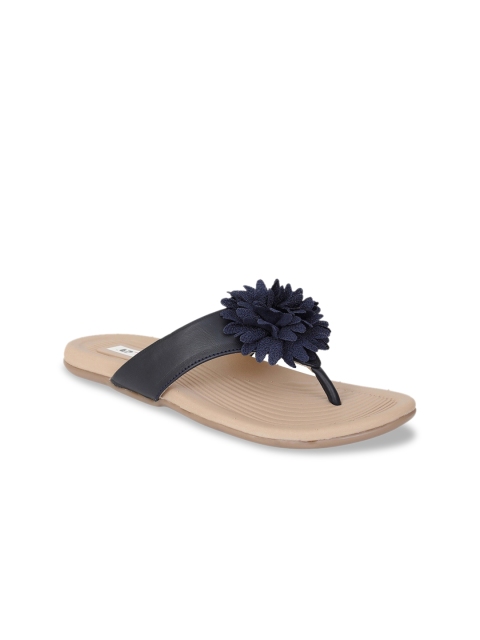 

Zyla Women Blue Embellished T-Strap Flats