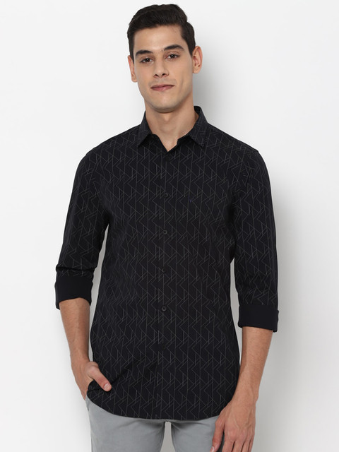 

Allen Solly Men Black Slim Fit Printed Casual Shirt