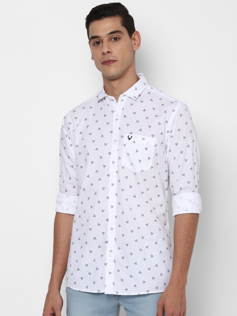 

Solly Jeans Co Men White Printed Casual Cotton Shirt