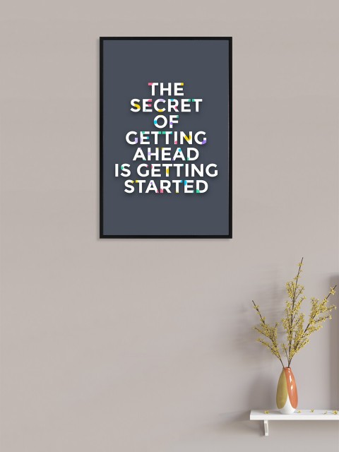 

nest ART Grey & White Paper Plane Print Quotes Synthetic Framed Wall Art