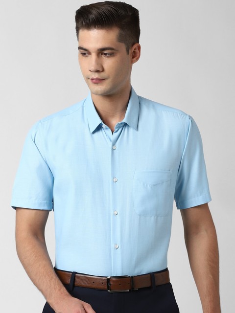 

Peter England Men Blue Casual Shirt