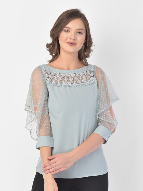 

Eavan Women Blue Solid Regular Top