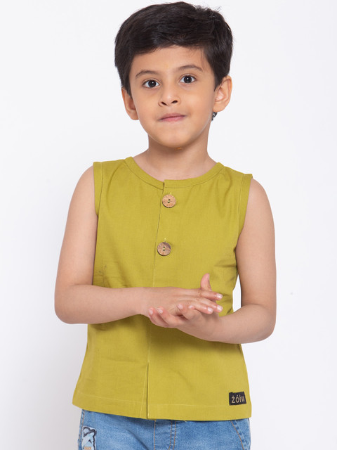 

Zotw Unisex Kids Green Kurta