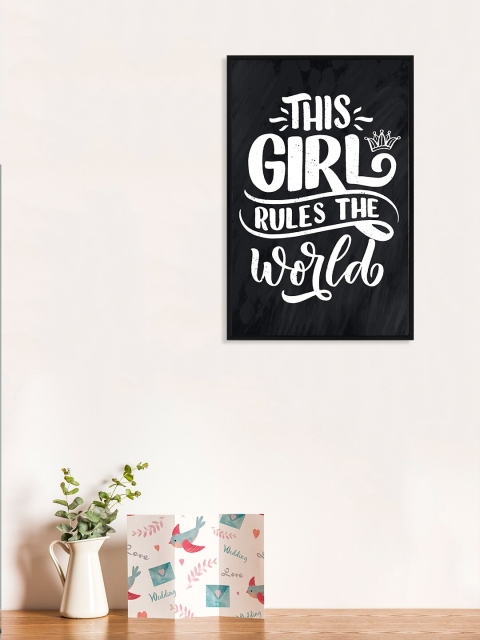 

nest ART Black & White Paper Plane Print Quotes Synthetic Framed Wall Art