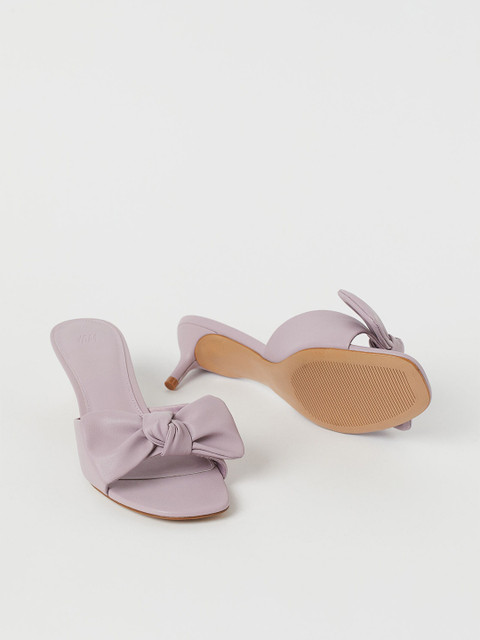 

H&M Women Purple Solid Mules
