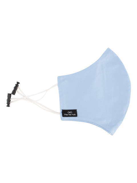 

The Tie Hub Unisex Blue Solid Cotton 2-Ply Reusable Outdoor Cloth Mask