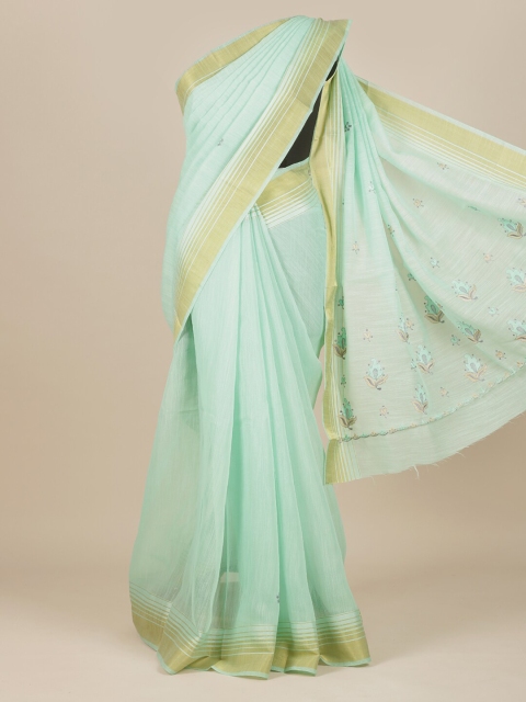 

Pothys Sea Green Pure Cotton Saree