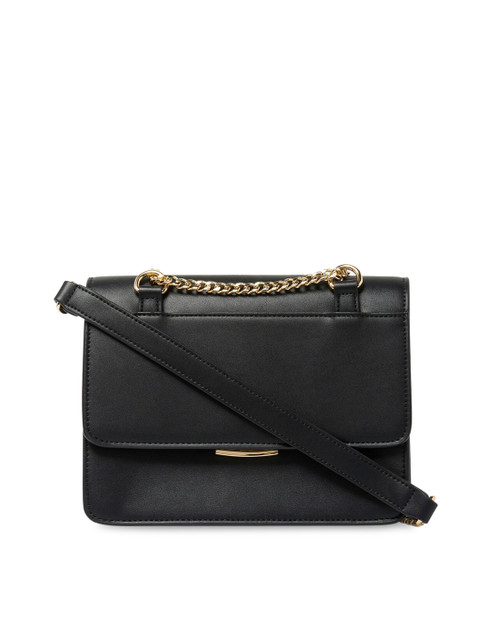 

Forever New Black PU Structured Sling Bag with Quilted