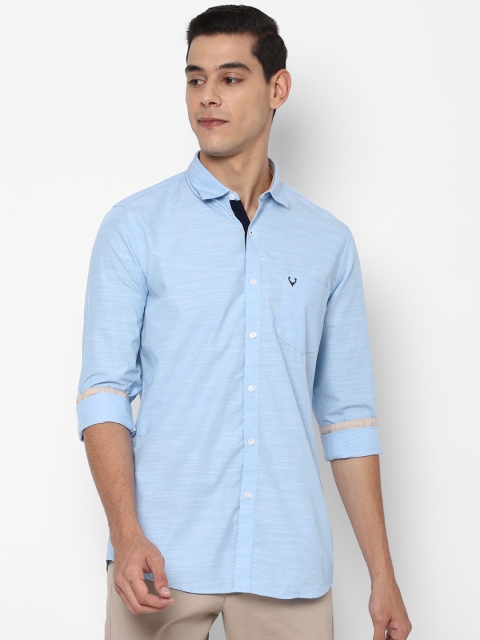 

Allen Solly Men Blue Slim Fit Self Design Casual Shirt