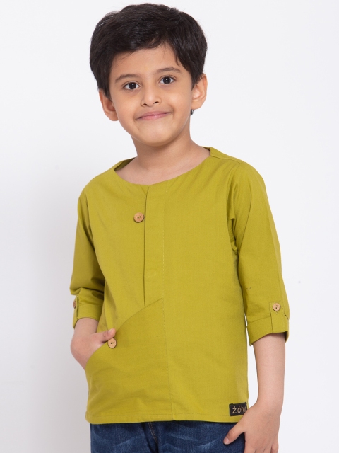 

Zotw Unisex Kids Green Kurta