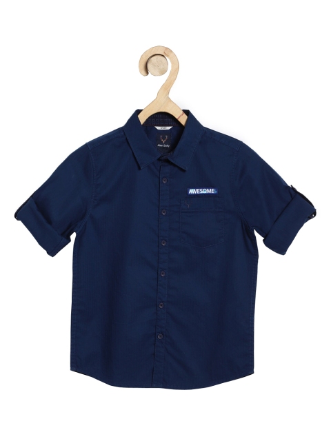 

Allen Solly Junior Boys Navy Blue Multi Stripes Casual Shirt