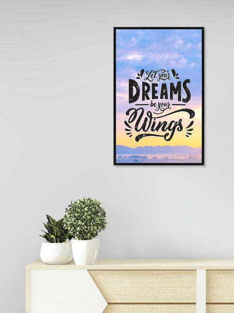 

nest ART Black Paper Plane Print Quotes Synthetic Framed Wall Art