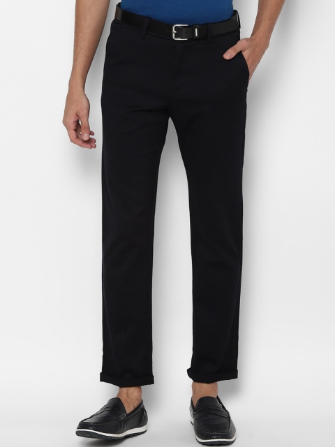 

Allen Solly Men Black Solid Regular Fit Cotton Regular Trousers