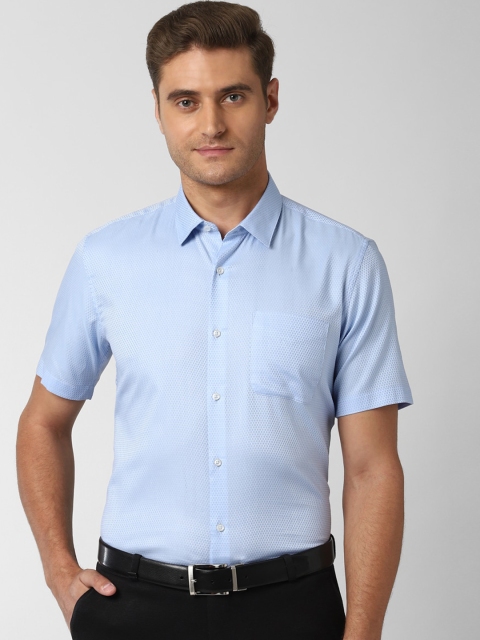 

Peter England Men Blue Casual Shirt