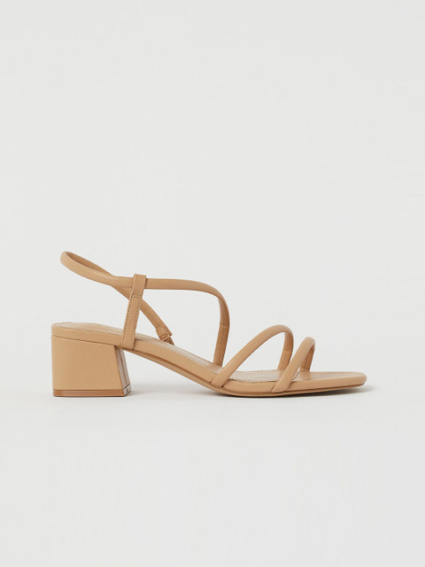 

H&M Women Beige Solid Sandals