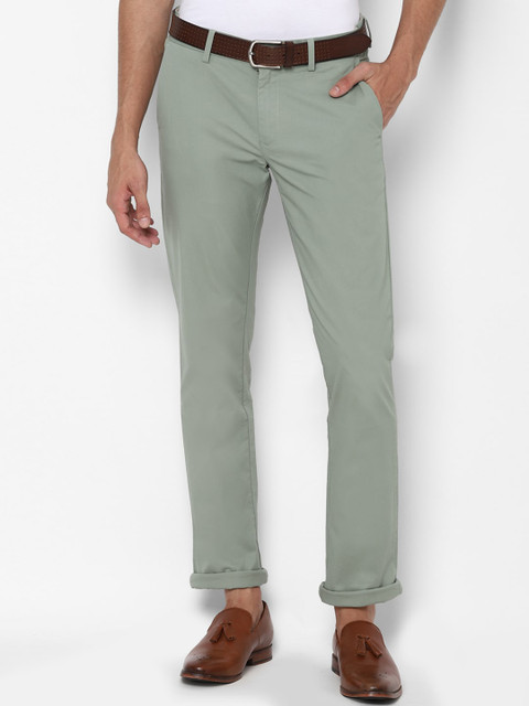 

Allen Solly Men Green Slim Fit Regular Trousers