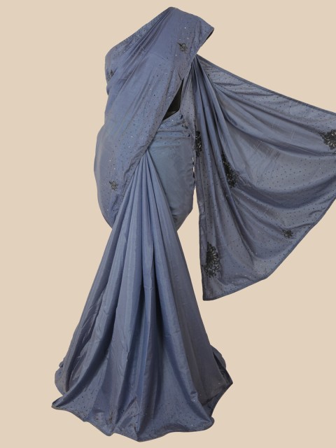 

Pothys Grey & Black Embellished Art Silk Saree