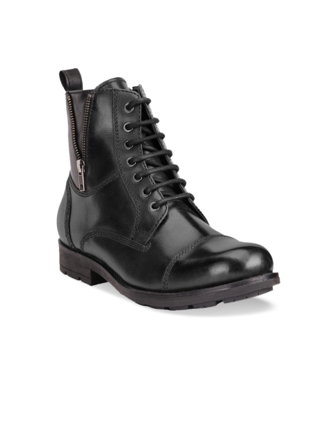 

Teakwood Leathers Men Black Flat Boots