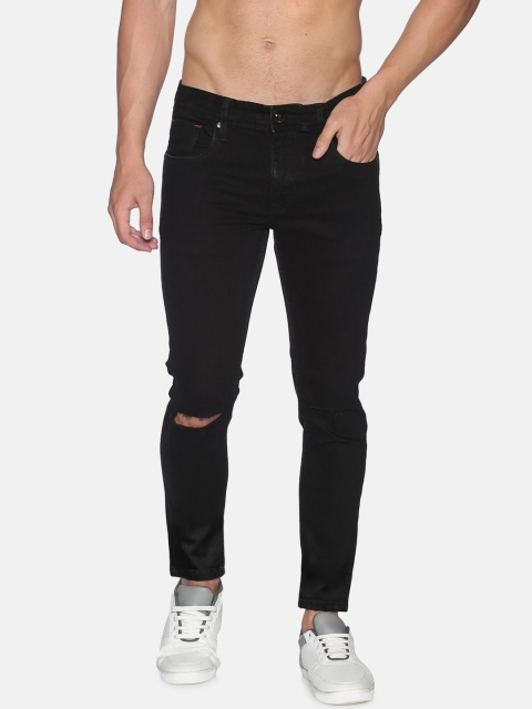 

Raa Jeans Men Black Slim Fit Slash Knee Jeans