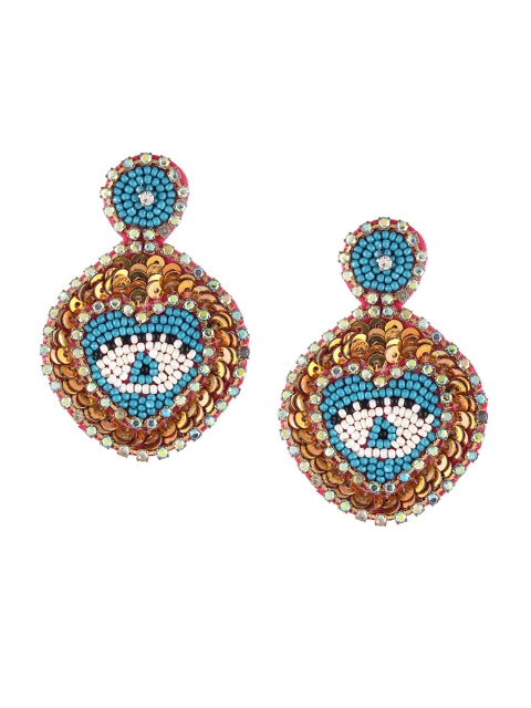 

Adwitiya Collection Blue Contemporary Drop Earrings