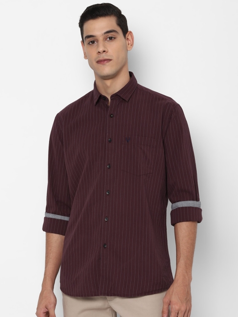 

Allen Solly Men Maroon Slim Fit Multi Stripes Checked Casual Shirt