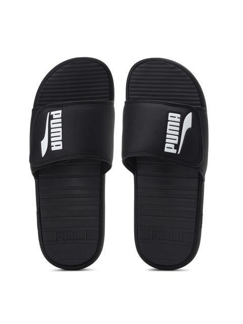 

Puma Men Black & White Printed Cool Cat Sliders