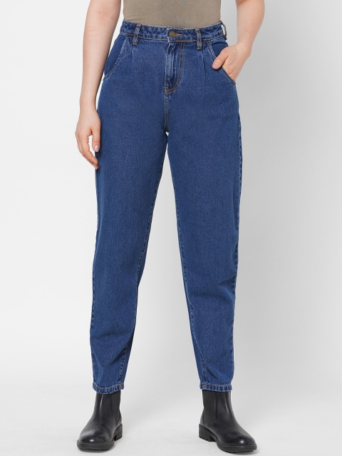 

TARAMA Women Blue Tapered Fit High-Rise Jeans