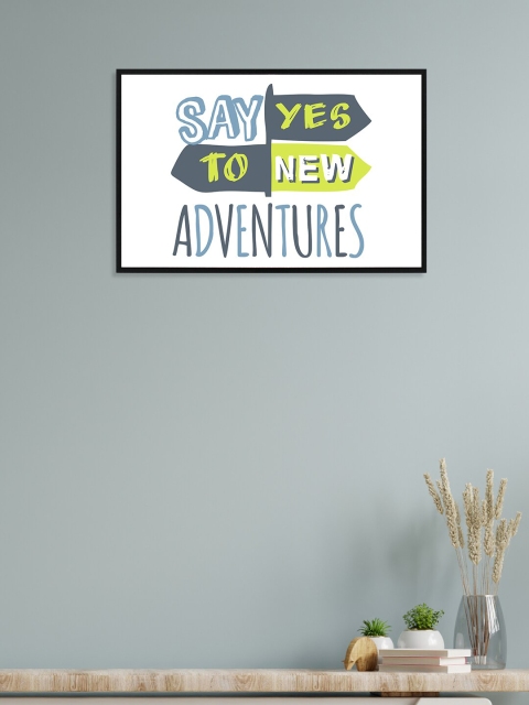 

nest ART Grey & Yellow Paper Plane Print Quotes Framed Wall Art