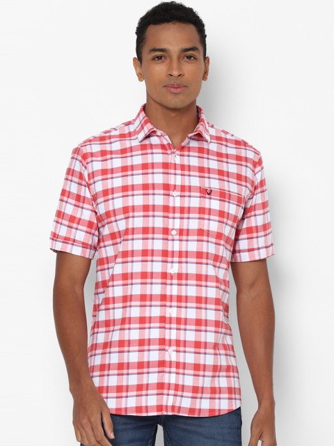 

Allen Solly Men Red Slim Fit Checked Casual Shirt