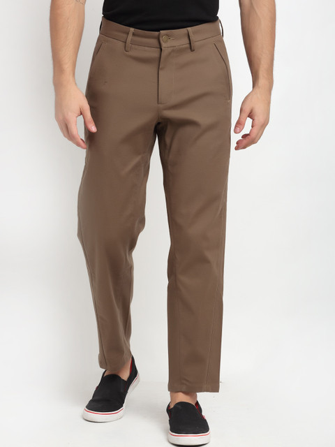 

Bhaane Men Brown Regular Trousers