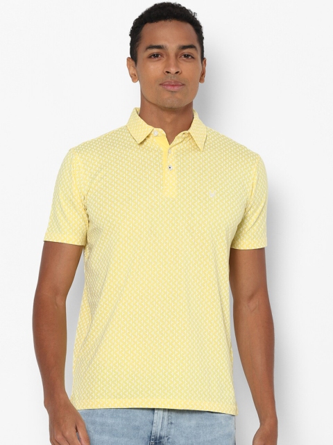 

Allen Solly Men Yellow Printed Polo Collar T-shirt