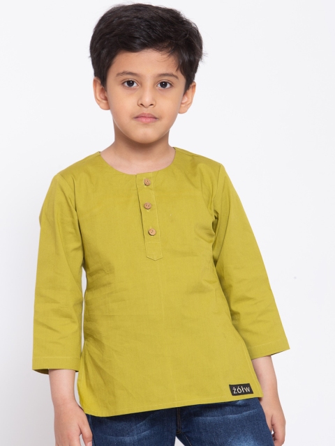 

Zotw Unisex Kids Green Organic Cotton Organic Cotton Kurta