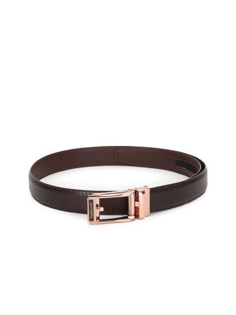 

Van Heusen Men Coffee Brown Textured Leather Formal Belt