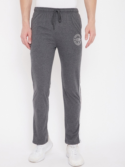 

Duke Men Grey Solid Straight-Fit Track Pants