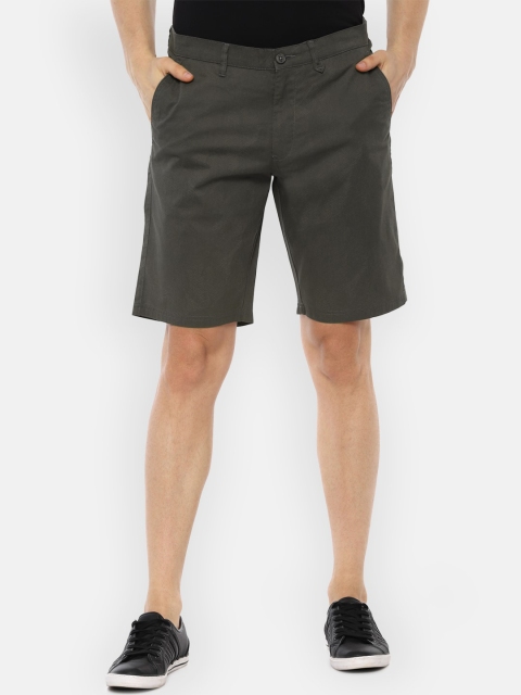 

Van Heusen Sport Men Olive Printed Mid-Rise Regular Shorts